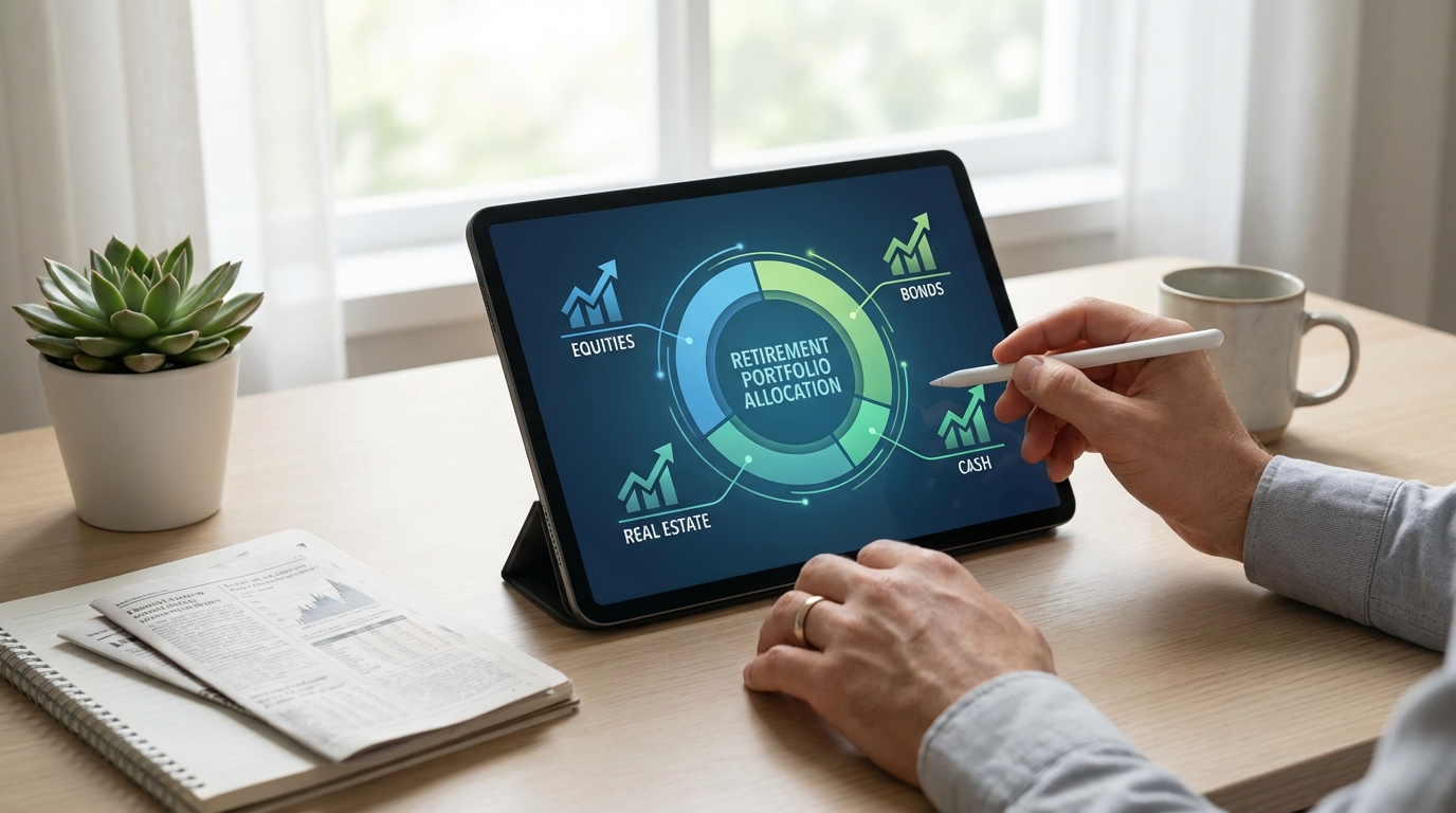 Retirement planning concept illustration