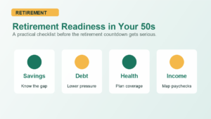 Read more about the article Retirement Readiness Checklist for Your 50s