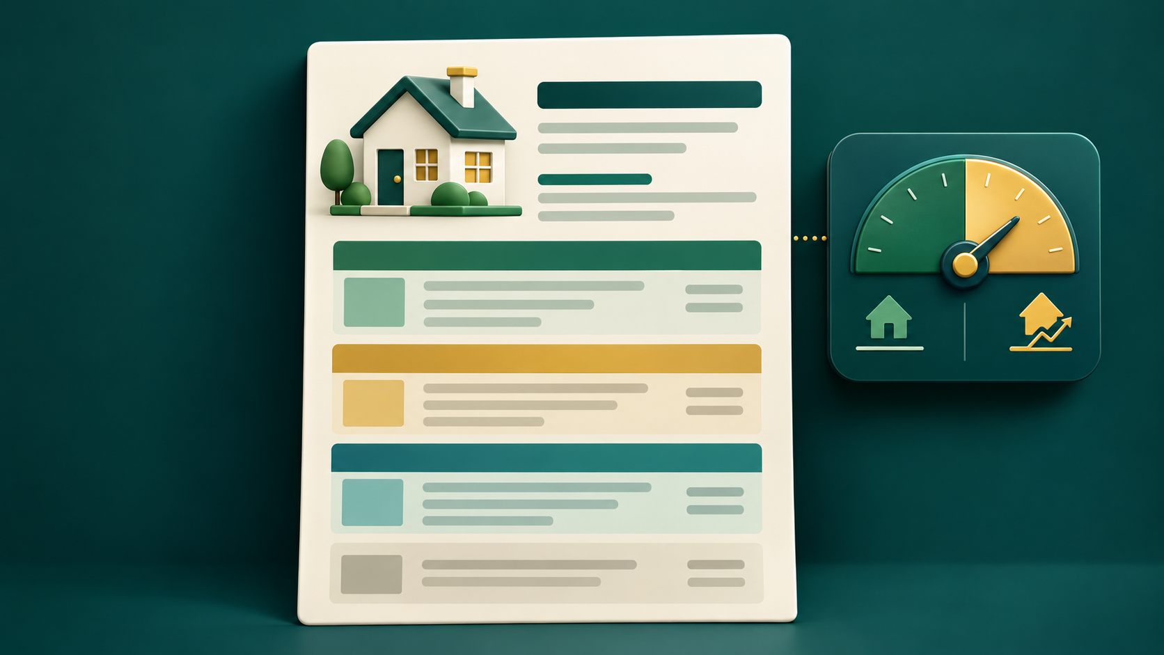 Illustration of mortgage loan terms and payment structure